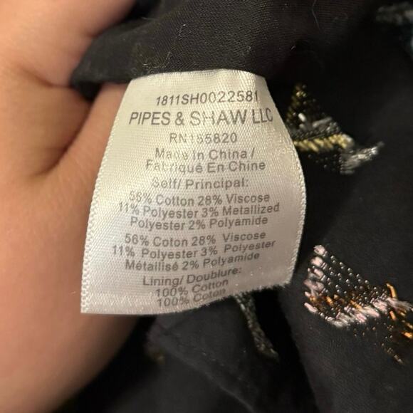 Veronica Beard Black Alia Metallic Geometric Long Sleeve Mini Dress Size 2 XS - Picture 7 of 8